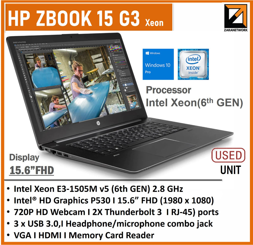 HP ZBOOK 15 G3 XEON INTEL XEON(6TH GEN)15.6 FHD DISPLAY
