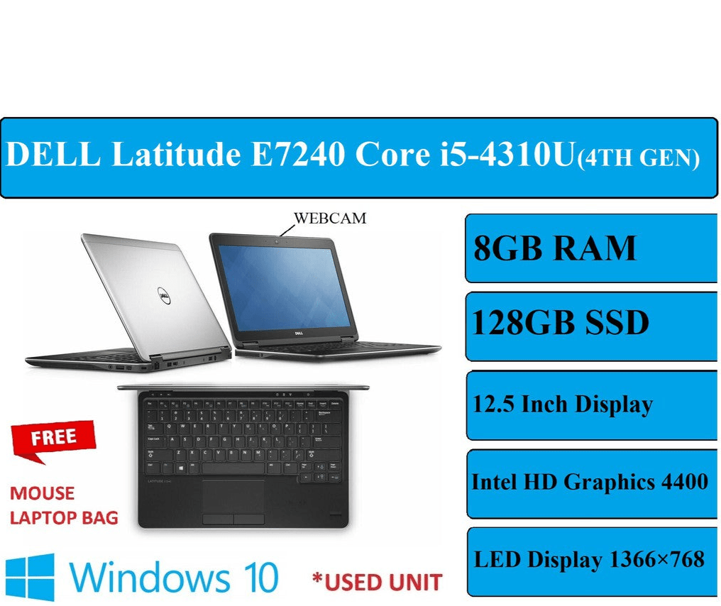 DELL LATITUDE E7240 CORE i5-4310U (4TH GEN) –