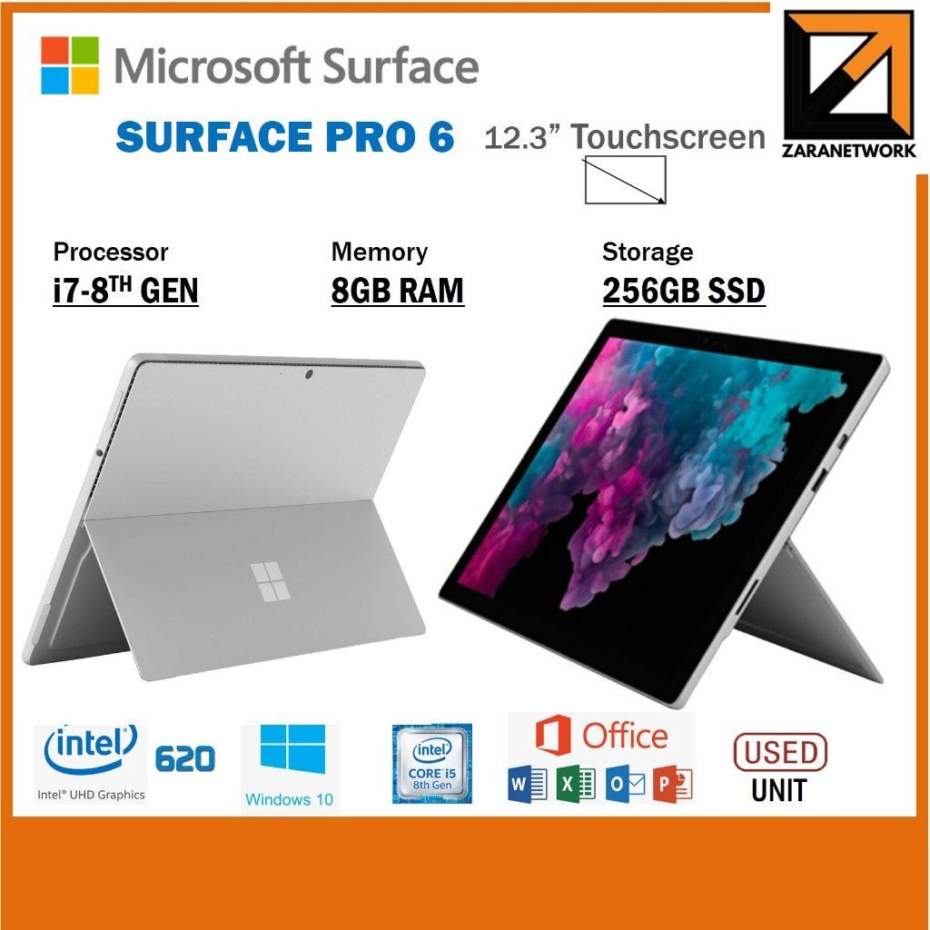 MICROSOFT SURFACE PRO CORE i7-8TH GEN –