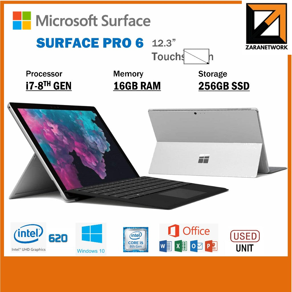 MICROSOFT SURFACE PRO CORE i5-8TH GEN TOUCHSCREEN