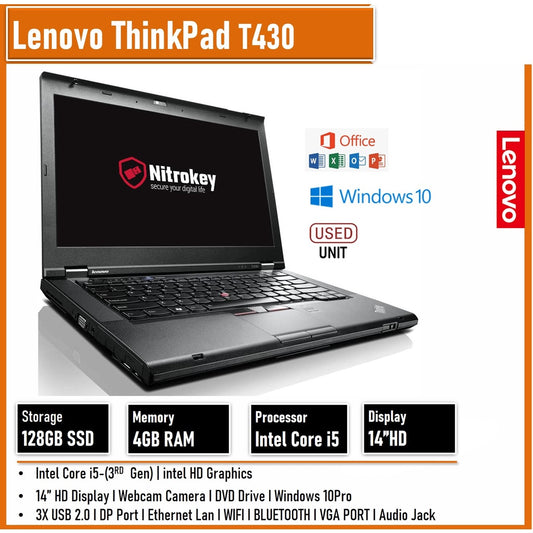 LENOVO THINKPAD T430 INTEL CORE i5 14HD SCREEN DISPLAY