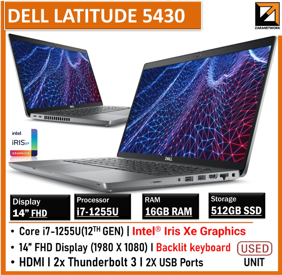 DELL Latitude 5430 (1 YEAR WARRANTY T&C ) Intel Core i7-1255U | UPTO 32GB RAM | Win 11 PRO