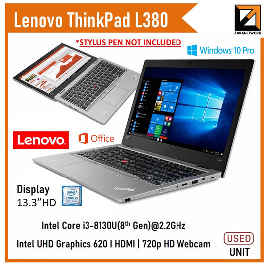 LENOVO THINKPAD L380 i3-8130U (8TH GEN) 13.3HD SCREEN DISPLAY