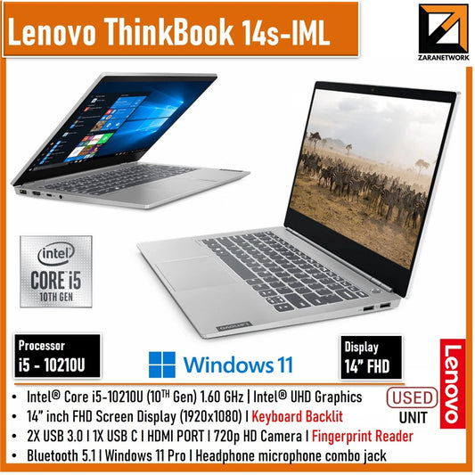 LENOVO THINKBOOK 14S-IML CORE i5-10210U 14 FHD SCREEN