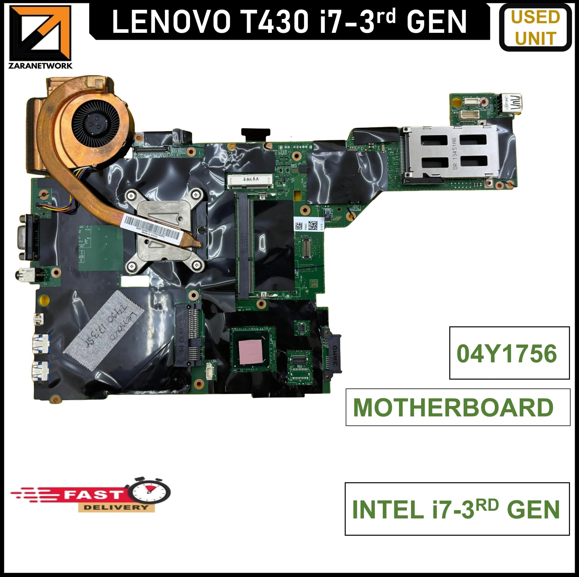 LENOVO MOTHERBOARD FOR THINKPAD T430 i7-3rd GEN –