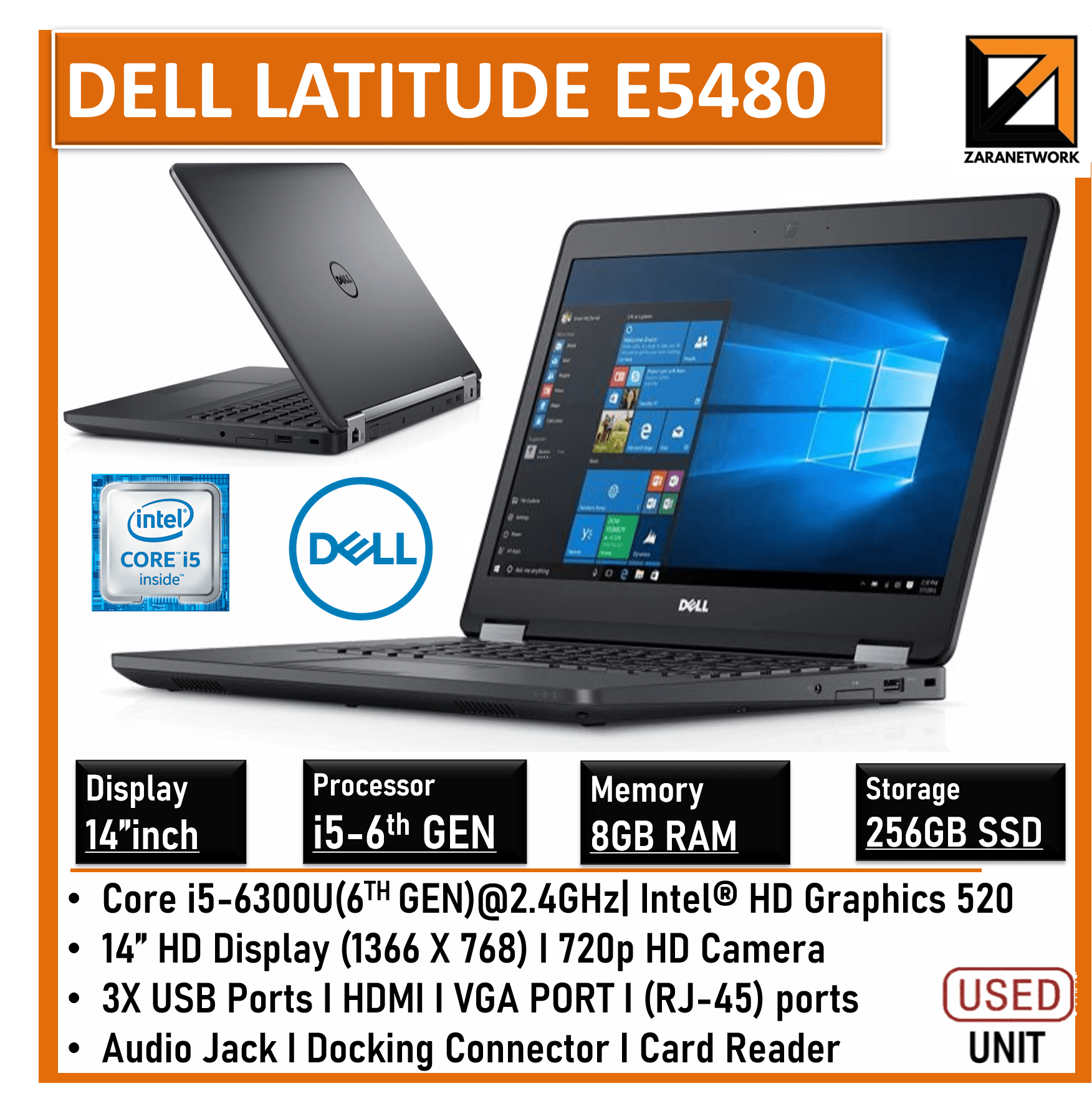 PC Portable Dell Latitude E5480 6th Génération -très Rapide- Clavier L – PC HOUSE CI PC Portable Dell Latitude E5480 6th Génération -très Rapide- Clavier L – PC HOUSE CI
